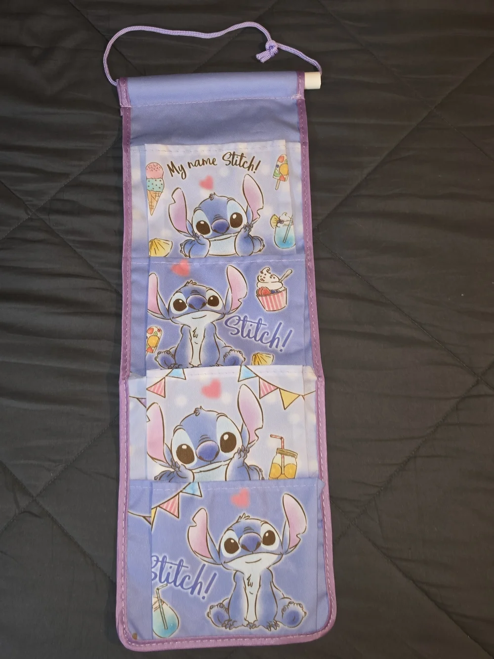 Disney Lilo & Stitch Purple Hanging Organizer for Kids